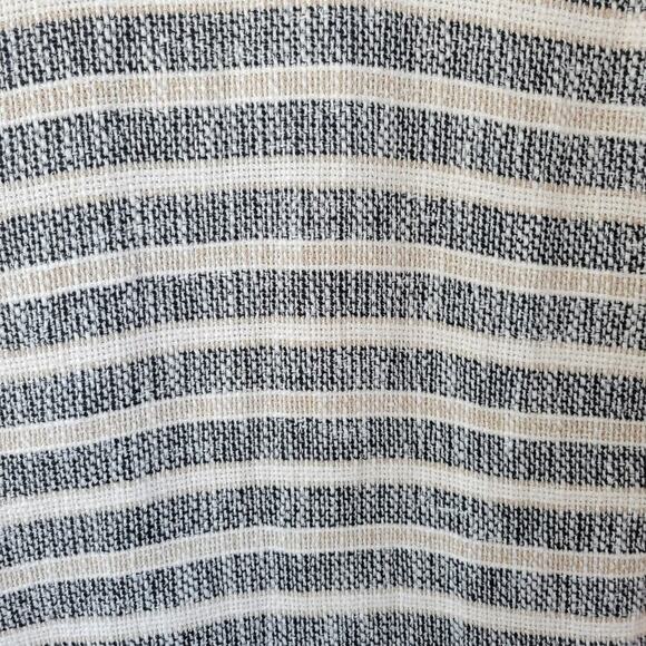 Zara | Grey Striped Coat Size Medium - Picture 7 of 7